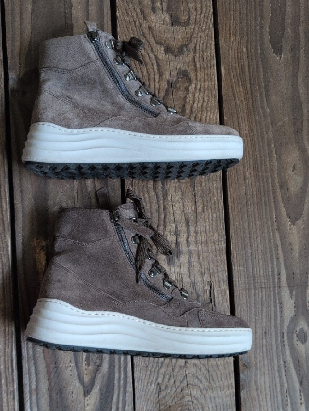 Gabor Brown Suede High-Top Sneakers 7 - Picture 5 of 8